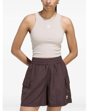 adidas Ribbed-Knit Tank Top - Purple