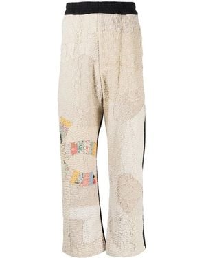 By Walid Hose Mit Patchwork-Detail - Natur