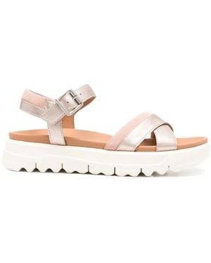 Geox Xand 2.1 Buckled Cross-Strap Sandals - Pink
