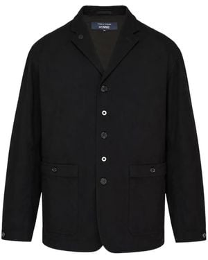Comme des Garçons Button-Up Patch-Pocket Jacket - Black