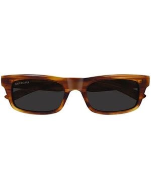 Balenciaga Sonnenbrille Mit Eckigem Gestell - Braun