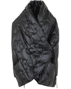 Maria Calderara Flower Quilted Coat - Black