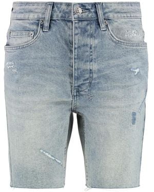 Ksubi Short En Jean À Bords Francs - Bleu