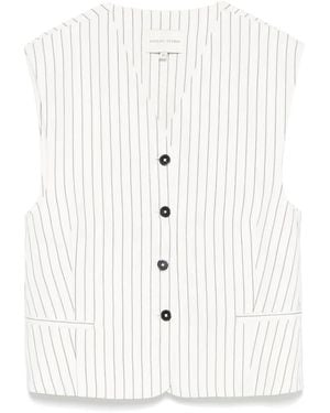 Loulou de Saison Striped Waistcoat - White