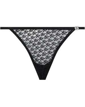 KARL LAGERFELD Tanga Autograph De Malla - Gris