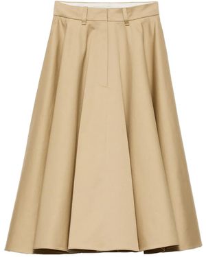 Prada Chino Midi Skirt - Natural