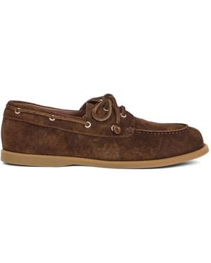 Etro Suede Boat Shoes - Brown