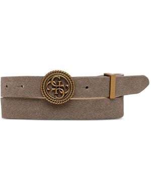 Guess 4G Logo-Buckle Belt - Brown