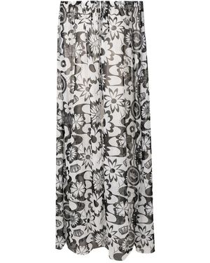 Amir Slama Floral-Print Beach Dress - White