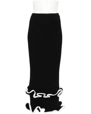 Jonathan Simkhai Ruffled Midi Skirt - Black