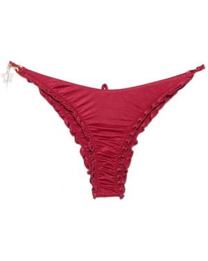 Agent Provocateur Ruffled Bikini Bottom - Red
