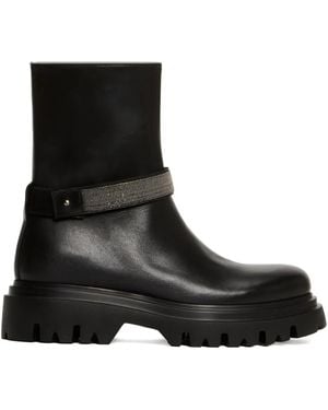 Fabiana Filippi Chain-Embellished Boots - Black