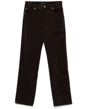 7 For All Mankind Ribfluwelen Broek - Zwart