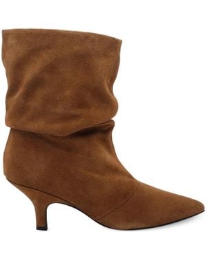 Ángel Alarcón Slouchy Pointed-Toe Boots - Brown