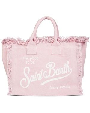MC2 Saint Barth Colette Frayed-Edge Tote Bag - Pink