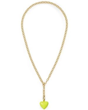 Roxanne Assoulin Mini Puffy Heart Necklace - Yellow
