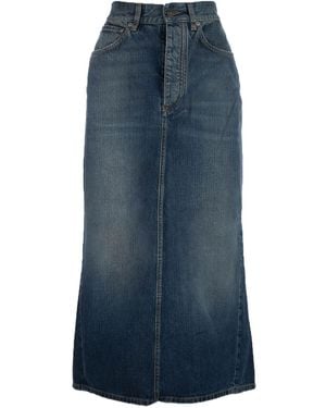 Balenciaga Denim Maxi Skirt - Blue
