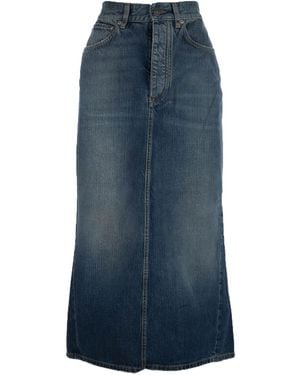 Balenciaga デニム マキシスカート - ブルー