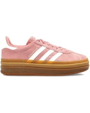 adidas Gazelle Bold Sneakers aus Wildleder mit Streifen - Pink
