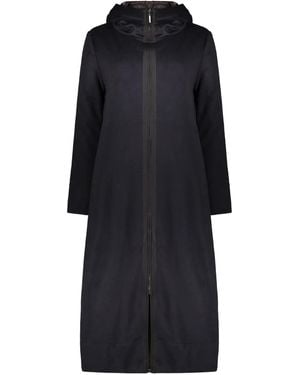 Moorer Zip-Up Reversible Coat - Black