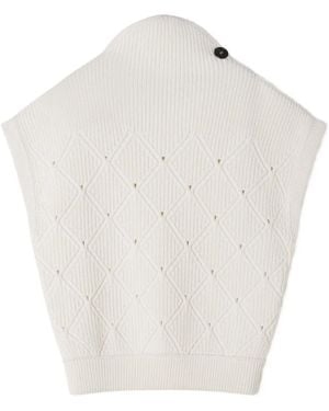 Lanvin Trägershirt Mit Rautenmuster - Weiß