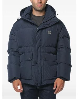 ARMANI EXCHANGE Quilted Hooded Jacket - Blue