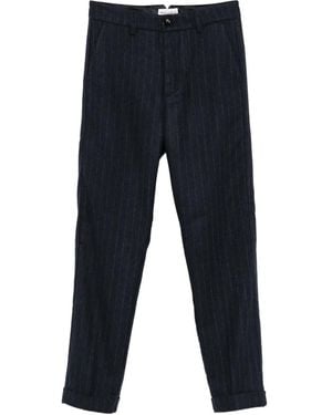 TRUE AVENUE Pinstripe Wool Pants - Blue