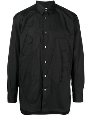 Comme des Garçons Hemd Mit Patch-Detail - Schwarz