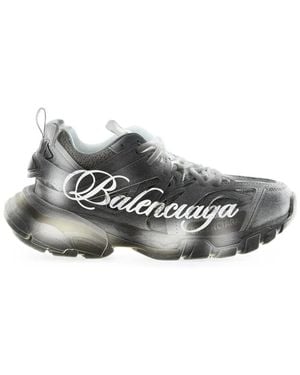 Balenciaga Track Stencil Logo Sneakers - White