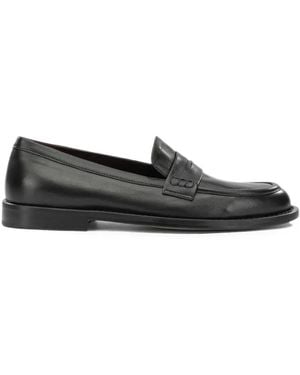 Pomme D ́Or Leather Penny-Slot Loafers - Black