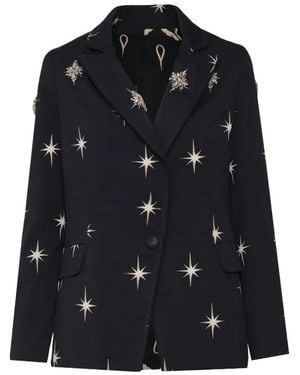Johanna Ortiz Star-Embellishment Blazer - Black
