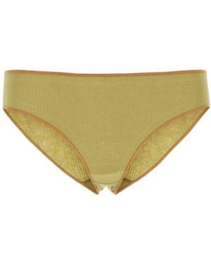 Baserange Stretch-Cotton Ribbed Briefs - Natural