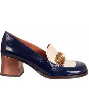 Chie Mihara Tibro Patent Leather Court Shoes - Blue