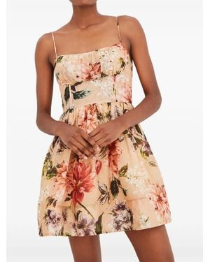 Cara Cara Abito Corto Alba Con Ruches - Multicolore