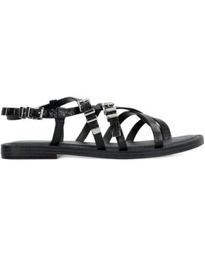 Michael Kors Darrington Leather Sandals - Black