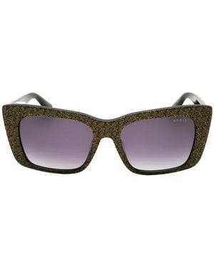 Guess Monogram-Print Cat-Eye Sunglasses - Black