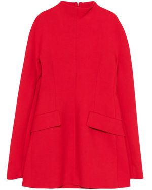 Sportmax Mock Neck Pocket Mini Dress - Red