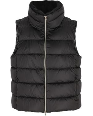 Herno Quilted High-Neck Gilet - Black