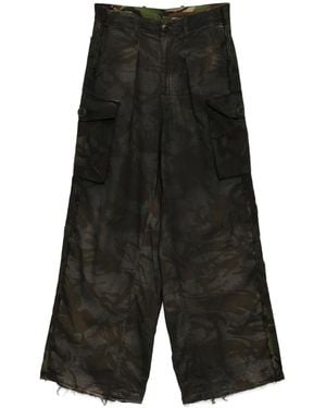 PROTOTYPES Pantalon Cargo À Imprimé Camouflage - Noir