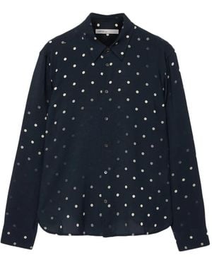 AllSaints Camicia Fade A Pois - Blu
