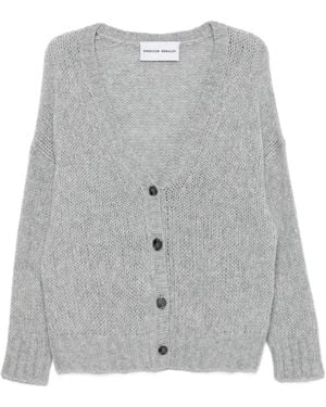 EMERSON RENALDI Mélange-Effect V-Neck Cardigan - Grey