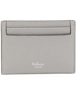 Mulberry Continental Embossed-Logo Leather Carholder - Grey