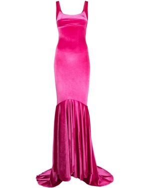 Atu Body Couture Pleated-Skirt Pleated Maxi Dress - Pink