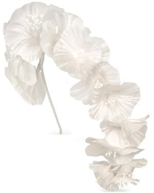 Jennifer Behr Haarband Met Bloemenpatroon - Wit