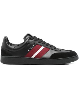 Bally Crest Leather Trainers - Black