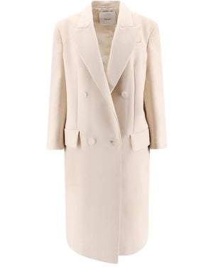 Hevò Double-Breasted Coat - Natural