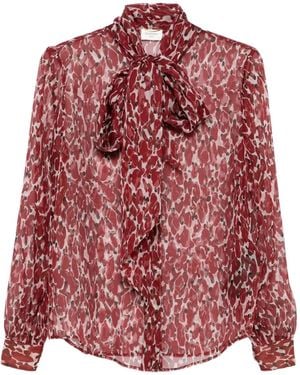 Saint Laurent Silk Shirt - Red