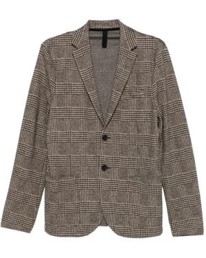 Harris Wharf London Prince Of Wales Check-Pattern Blazer - Brown