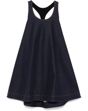 Monse Abito Corto Boxy Con Scollo Olimpionico - Blu