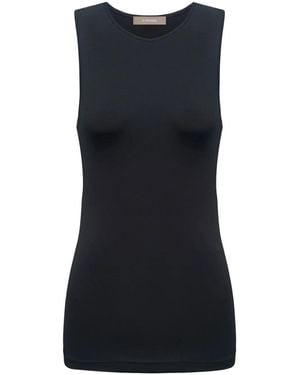12 STOREEZ Crew-Neck Stretch Tank Top - Blue